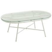 Table Basse de Jardin rapha Métal / Verre Blanc -