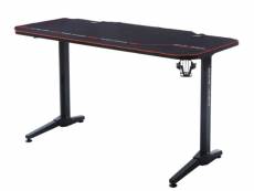 Table de jeu / bureau de jeu en métal coloris noir - longueur 140 x hauteur 75 x profondeur 65 cm