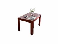 Table de repas à allonge laquée rouge brillant - kioo - l 137-185 x l 90 x h 79 cm - neuf