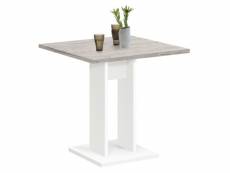 Table de salle à manger 70 cm chêne sable et blanc