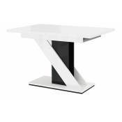 Table Goodyear 105, Blanc brillant + Noir brillant,