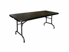 Table pliable au centre bolero noire 1829mm