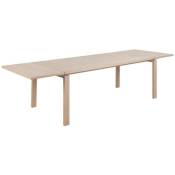 Table rectangulaire extensible en chêne blanchi L200/300