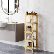 Tagère de salle de bain Kinnula bois de pin 110 x 30 x 30 cm naturel