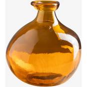 Vase en verre recyclé 18 cm Jound SKLUM - Ambre jaune