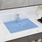 Vidaxl - Lavabo avec trou de robinet Bleu clair mat