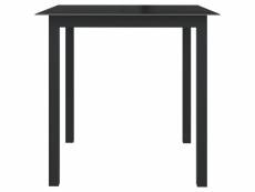 Vidaxl table de jardin noir 80x80x74 cm aluminium et