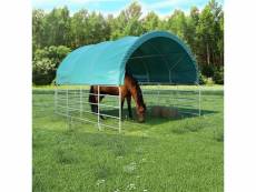 Vidaxl tente pour bétail pvc 3,7x3,7 m vert