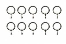 10 anneaux pour barre à rideau Athens GoodHome Ø16/19 mm gris