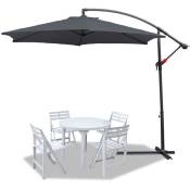 300cm Parasol - parasol jardin, parasol deporté, parasol