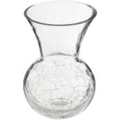 Atmosphera - Vase boule verre craquelé H23cm créateur