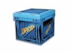 Boîte de rangement gamer | boîte drop box bleue |