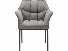 "chaise avec accoudoirs thinktank grise kare design"