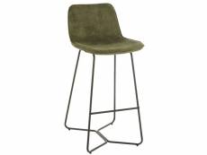 Chaise de bar laurent metal / textile vert