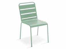 Chaise en métal vert sauge - palavas