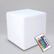 Cube led lumineux 30 cm - Coque blanche Mode (ON) :
