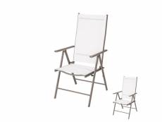 Duo de fauteuils multi-positions textilène-métal