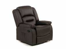 Ecode fauteuil de massage relaxant avec fonction chauffante. 9 programmes 5 intensités 10 moteurs. Similicuir haute qualité. Eco-8198 marron ECO-8198