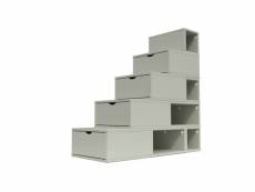 Escalier cube de rangement hauteur 125 cm moka ESC125-Moka