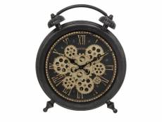 Horloge à poser vintage "mécanique" 41cm noir