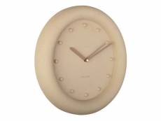 Horloge ronde en résine petra 30 cm marron sable