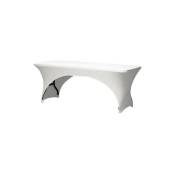Housse extensible pour table rectangulaire - arque - blanc FP400 RI8459