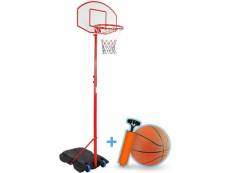 Infantastic® panier de basket - extérieur/intérieur, hauteur réglable 148-200 cm, portable, avec ballon et pompe à l'air - panneau de basket sur pied,