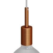 Kit douille E27 cylindrique en métal avec serre-câble de 7 cm Cuivre satiné - Cuivre satiné