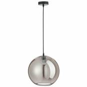 Les Tendances - Lampe suspension boule verre argenté Liath H 270 cm