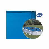 Liner 75/100 classique piscine ovale Gre Pool - Couleur liner: Vert caraïbes - Taille piscine: Ovale 800 x 470 x 132 cm - Accroche: Tôle