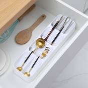 Linghhang - Blanc) Organisateur créatif de couverts de cuisine, boîte de rangement à tiroirs, boîte de rangement multifonctionnelle pour couteaux et