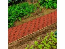 Lot de 10 dalles caillebotis de jardin terracotta 29.5x29.5 cm
