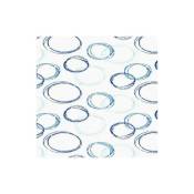Maurer - Rideau de douche en tissu à bulles bleu 180x200
