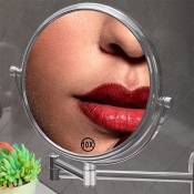 Melko - Miroir cosmétique Miroir mural 10 fois miroir de maquillage Miroir de salle de bain grossissant 18cm