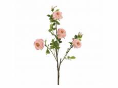 Paris prix - fleur artificielle "roses & feuilles" 86cm rose