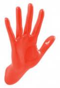Patère Hand Job - WAVE / Résine - fait main - Thelermont Hupton orange en plastique