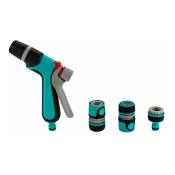 Pistolet d'arrosage pour jardin Suan Jets ajustables - Kit complet avec accessoires - Bleu