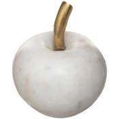 Pomme déco Subli marbre blanc H13cm - Atmosphera créateur d'intérieur - Blanc