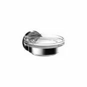 Porte-savon rond plat en verre cristal, 4330, Coloris: chrome - 433000100 - Emco