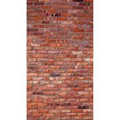 Red bricks, rideau imprimé mur de briques rouges 140x245