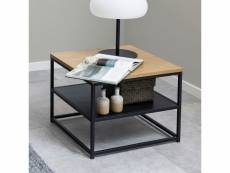 Smuk table basse 55 cm olivia bois - noir ZSFU000532-BKBR