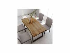 Table de salle à manger 160x80x76cm bois d'acacia