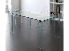 Table de salle à manger en verre design chiba