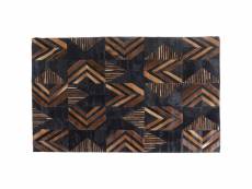 "tapis puzzle 240x170cm noir et brun"