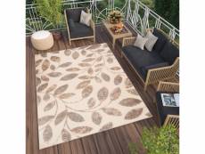 Tapiso patio tapis intérieur extérieur beige marron gris 3d résistant 200x300 EC69D CREAM 2,00-3,00 PATIO CTL