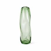Vase Water Swirl Tall / Verre recyclé soufflé bouche - Ø 16 x H 47 cm - Ferm Living vert en verre