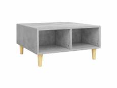 Vidaxl table basse gris béton 60x60x30 cm aggloméré