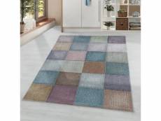 Vintage - tapis à carreaux patchwork - dégradé multicolor