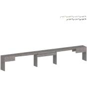 Web Furniture - Banc pour table à manger console extensible 66-290cm Pratika b Couleur: Gris