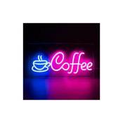 1pc Neon LED coffee Néon Lettre Art Mural Enseigne Lumineuse jolie Lampe Néon pour café Bar Club Party Deco Cadeau Décoration Fête,rose